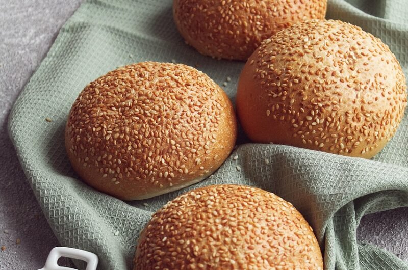 Eggless Sesame Burger Buns